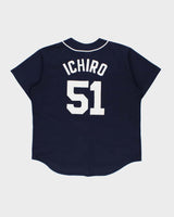 Vintage 2001-02 Majestic Seattle Mariners Ichiro Suzuki #51 'It's Outta Here' Players Choice MLB Stitched Away Jersey - L