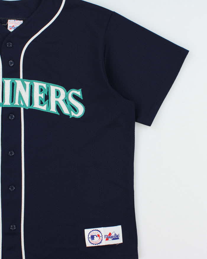 Vintage 2001-02 Majestic Seattle Mariners Ichiro Suzuki #51 'It's Outta Here' Players Choice MLB Stitched Away Jersey - L