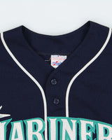Vintage 2001-02 Majestic Seattle Mariners Ichiro Suzuki #51 'It's Outta Here' Players Choice MLB Stitched Away Jersey - L
