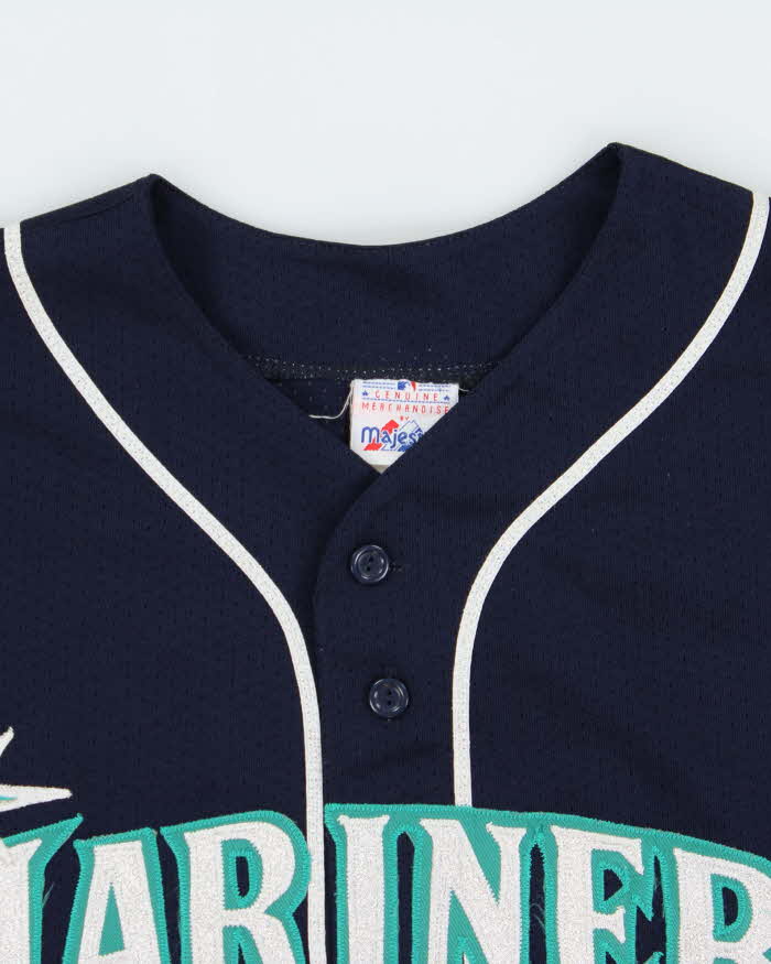 Vintage 2001-02 Majestic Seattle Mariners Ichiro Suzuki #51 'It's Outta Here' Players Choice MLB Stitched Away Jersey - L