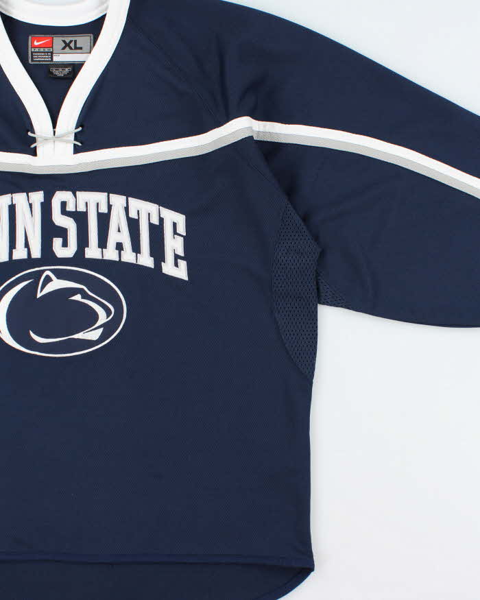 Vintage 2001-02 Nike Team Penn State Icers NCAA Stitched Home Ice Hockey Jersey - XL