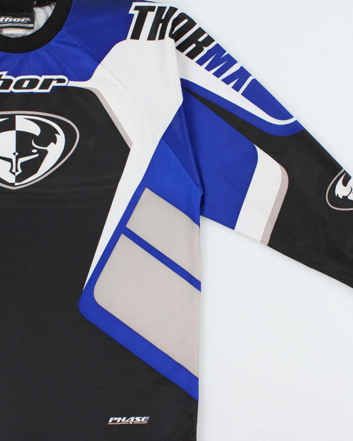 Vintage Y2K 00s Thor Moto X Phase Long Sleeve Racing Jersey - L