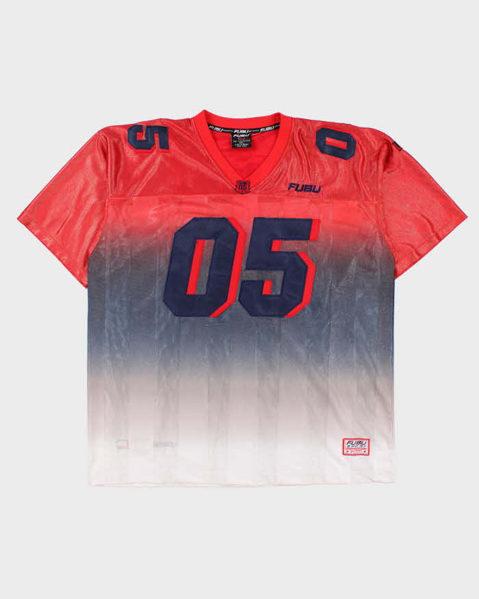 Vintage '05 Y2K FUBU Sport Gradient Stitched American Football Jersey - XXL