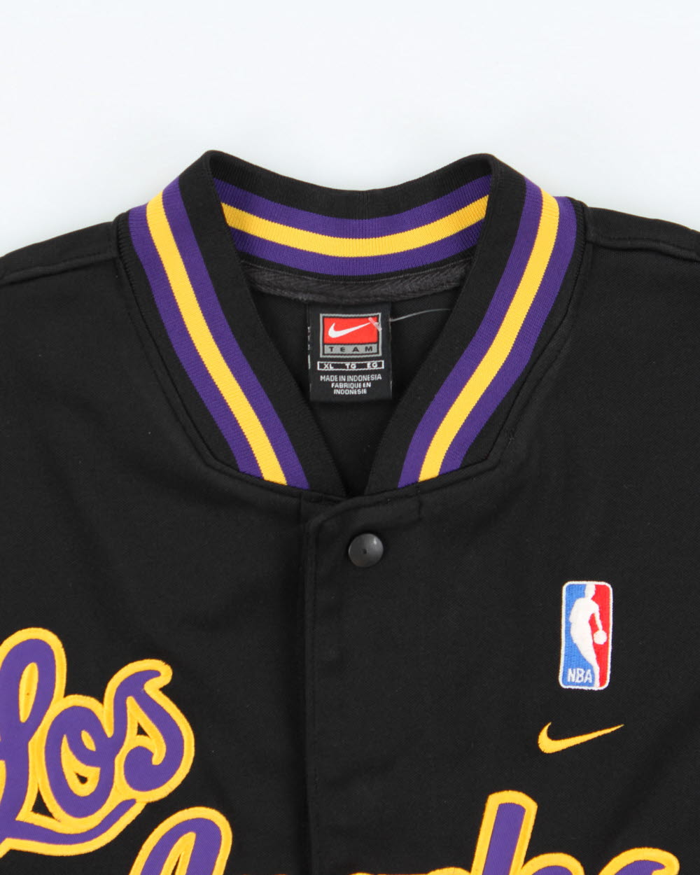 Vintage 2003 Y2K Nike Team Los Angeles Lakers '1961 Rewind Heavyweight Snap Button Warm-Up Jersey - XL