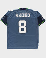 Vintage 2006-07 Reebok Seattle Seahawks Matt Hasselbeck #8 NFL Equipment Length +2 Stitched Home Jersey - XXL