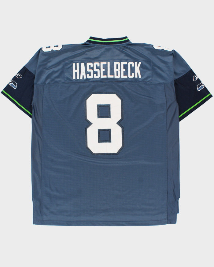 Vintage 2006-07 Reebok Seattle Seahawks Matt Hasselbeck #8 NFL Equipment Length +2 Stitched Home Jersey - XXL