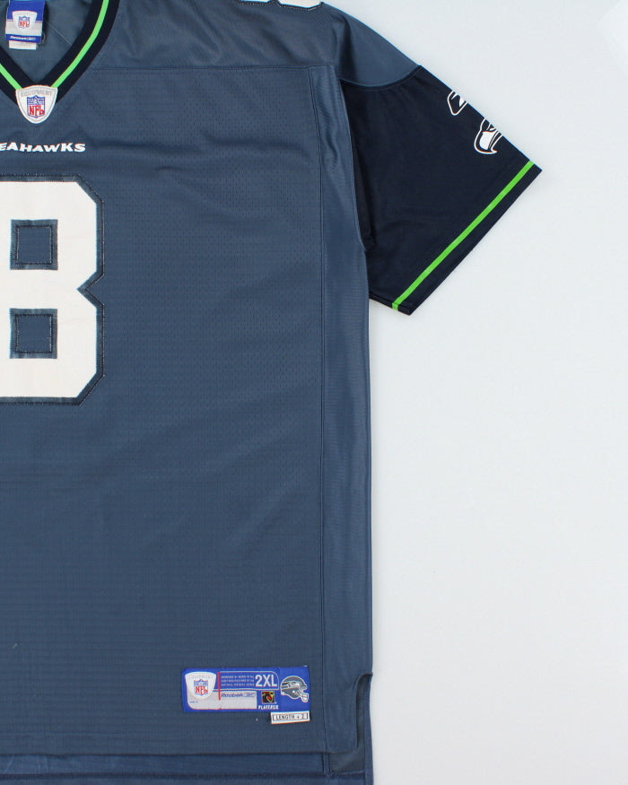 Vintage 2006-07 Reebok Seattle Seahawks Matt Hasselbeck #8 NFL Equipment Length +2 Stitched Home Jersey - XXL