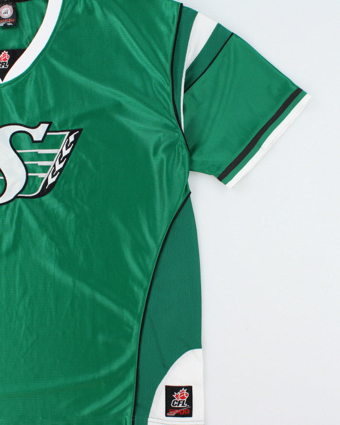 Vintage 1998 Sogo Saskatchewan Roughriders Embroidered CFL Home Jersey - XL