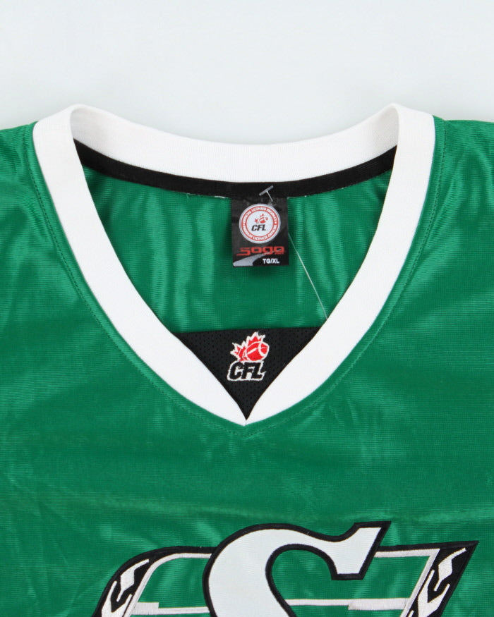 Vintage 1998 Sogo Saskatchewan Roughriders Embroidered CFL Home Jersey - XL