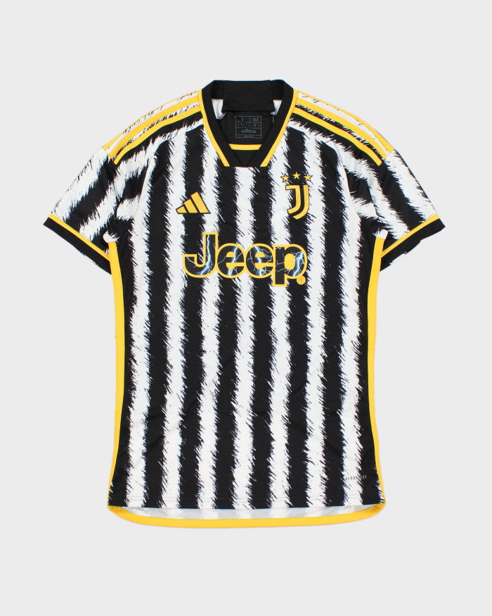2023-24 Adidas Juventus FC Aeroready Slim Fit Short Sleeve Home Shirt - S