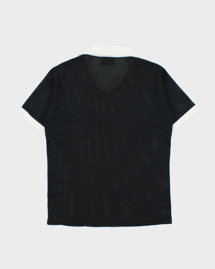 Vintage 1970s Alpha Sportswear Soccer Assn. British Columbia Short Sleeve Mesh Polo Shirt - M