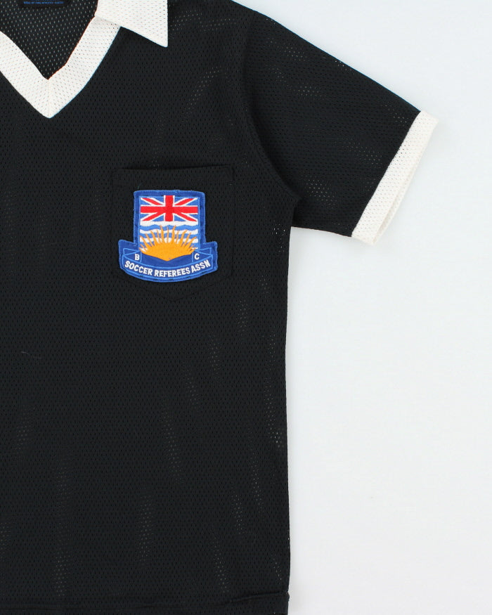 Vintage 1970s Alpha Sportswear Soccer Assn. British Columbia Short Sleeve Mesh Polo Shirt - M