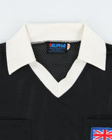 Vintage 1970s Alpha Sportswear Soccer Assn. British Columbia Short Sleeve Mesh Polo Shirt - M