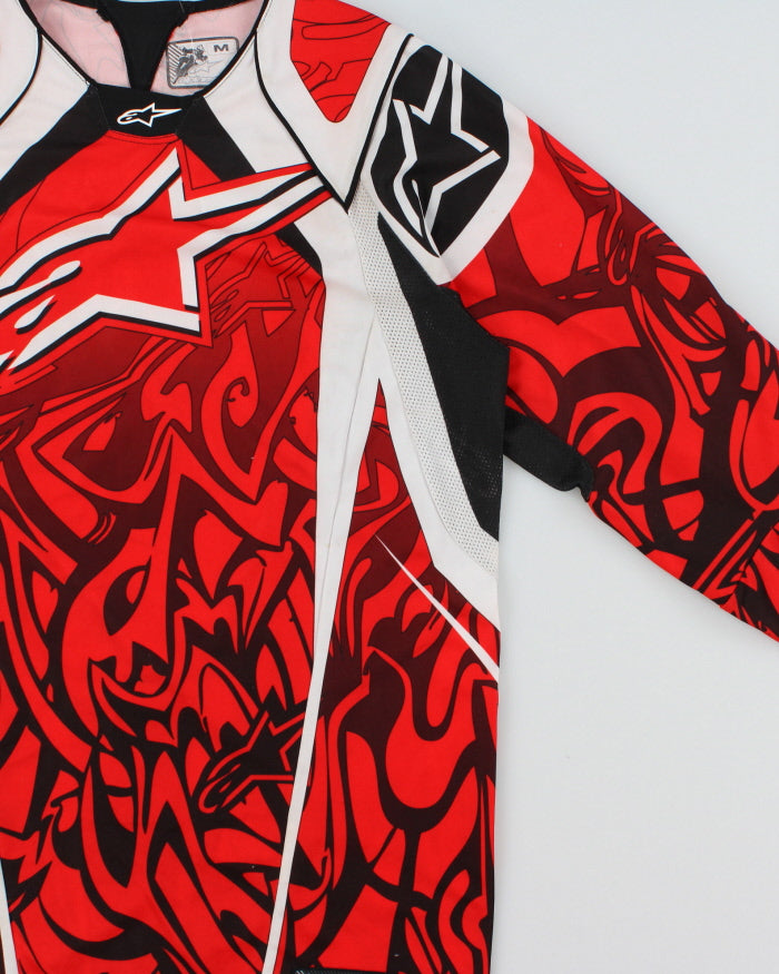 Vintage Y2K 00s Alpinestars MX Motocross Enduro Long Sleeve Racing Jersey - M