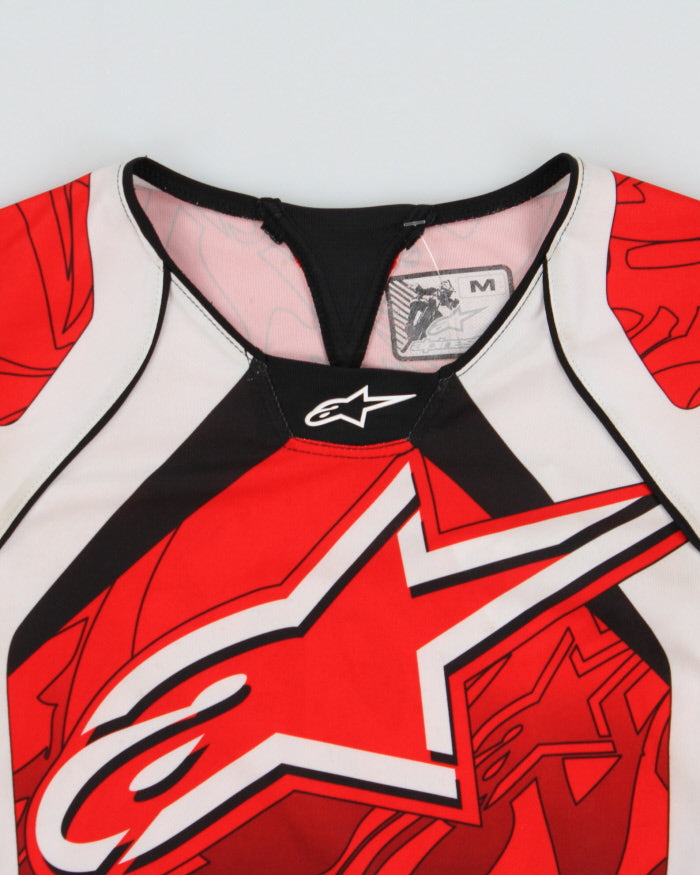 Vintage Y2K 00s Alpinestars MX Motocross Enduro Long Sleeve Racing Jersey - M