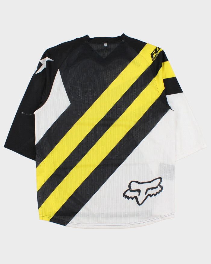 Vintage Fox Bike Covert BMX MTB 3/4 Sleeve Racing Jersey - M