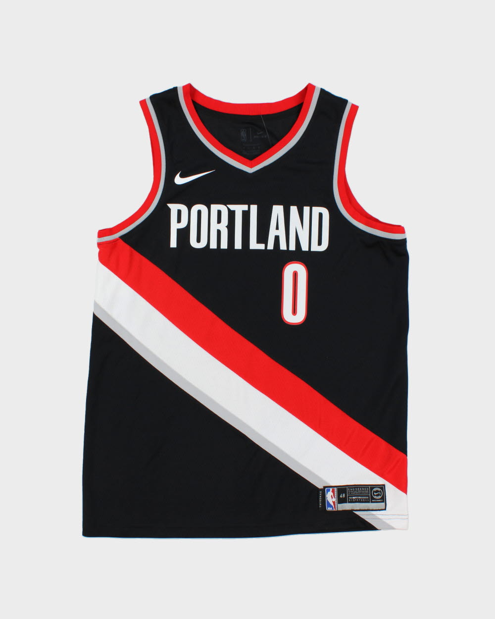 2017-18 Nike+ Portland Trailblazers Damien Lillard #0 Dri-Fit NBA Swingman Home Jersey - L