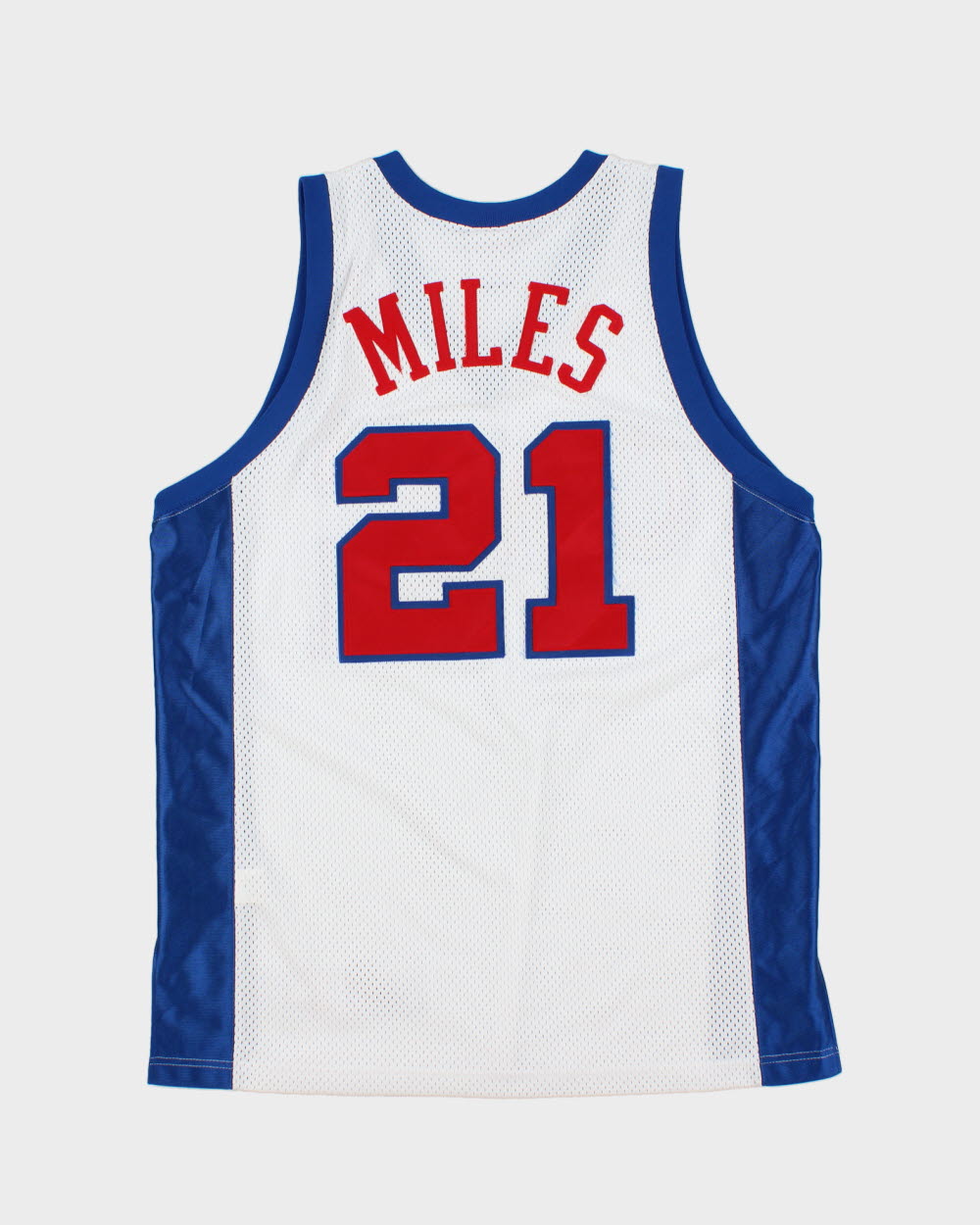 Vintage 2000-01 Champion LA Clippers Darius Miles #21 NBA Stitched Mesh Home Jersey - L