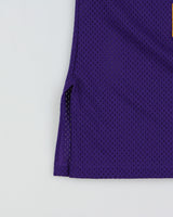 Vintage 1996-97 Champion LA Lakers Shaquille O'Neal #34 NBA Stitched Mesh Made In USA Home Jersey - L