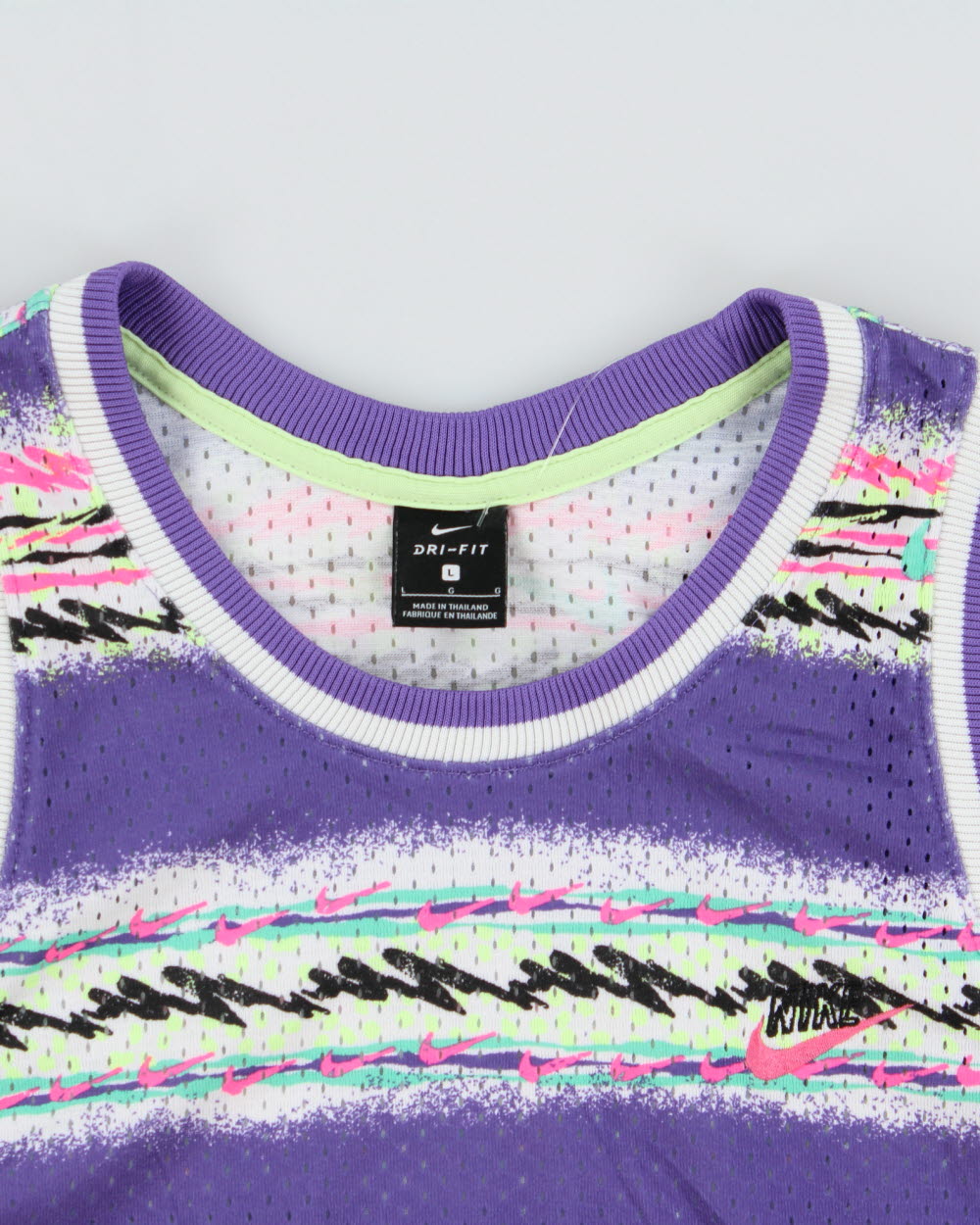 Nike Stories Retro Embroidered Dri-Fit Mesh Basketball Jersey - L
