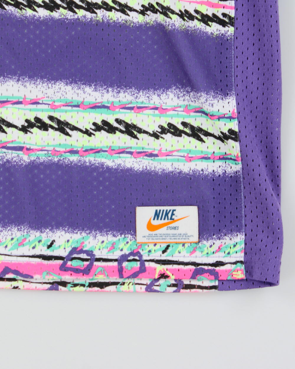 Nike Stories Retro Embroidered Dri-Fit Mesh Basketball Jersey - L