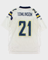 Vintage 2007-08 Reebok San Diego Chargers Ladainian Tomlinson #21 NFL Equipment Home Jersey - M
