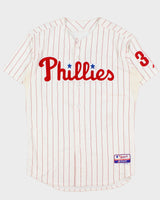 Vintage 2010-12 Majestic Philadelphia Phillies Roy Hallaway #34 MLB Authentic Collection Cool Base Stitched Home Jersey - XL