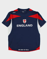 Vintage Y2K Umbro England 2004 Euros Short Sleeve Football Training Shirt - L