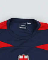 Vintage Y2K Umbro England 2004 Euros Short Sleeve Football Training Shirt - L