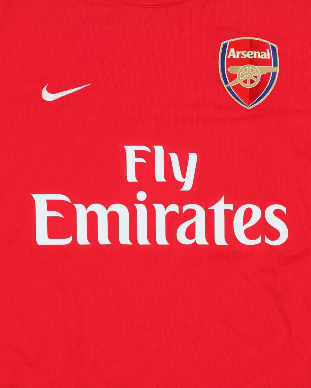 Vintage 2007-08 Nike Arsenal FC Dri-Fit Short Sleeve Home Football Shirt - M