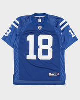Vintage 2008-09 Reebok Indianapolis Colts Peyton Manning #18 NFL Equipment Home Jersey - L
