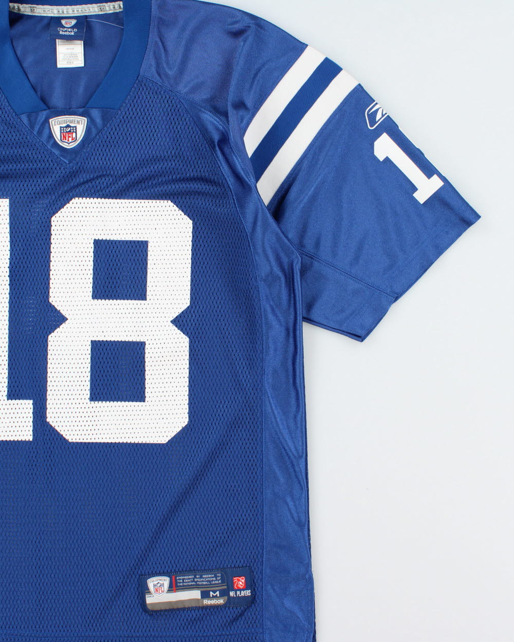 Vintage 2008-09 Reebok Indianapolis Colts Peyton Manning #18 NFL Equipment Home Jersey - L
