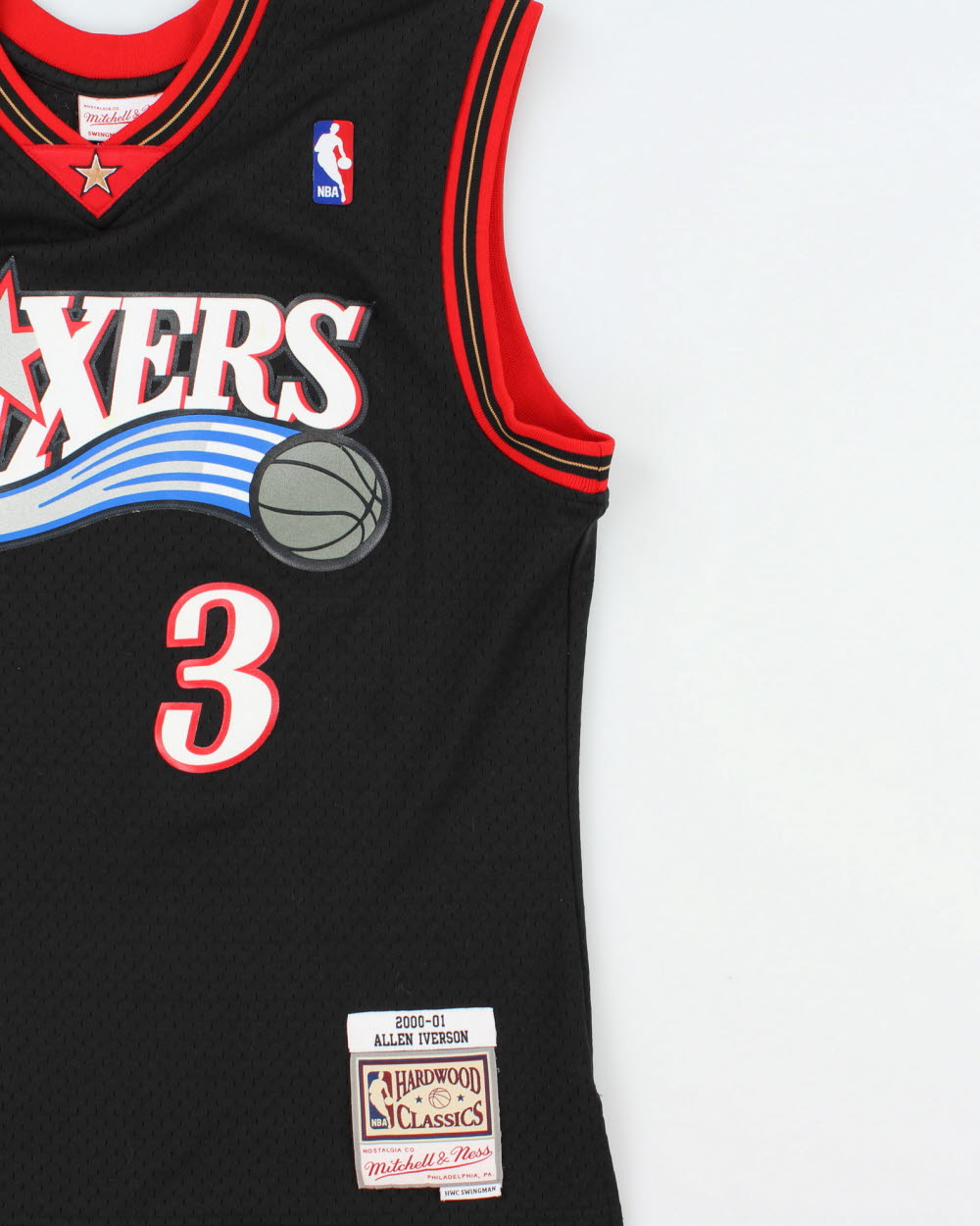 Vintage Mitchell &amp; Ness Hardwood Classics 2000-01 Philadelphia 76ers Allen Iverson NBA Swingman Home Jersey - M