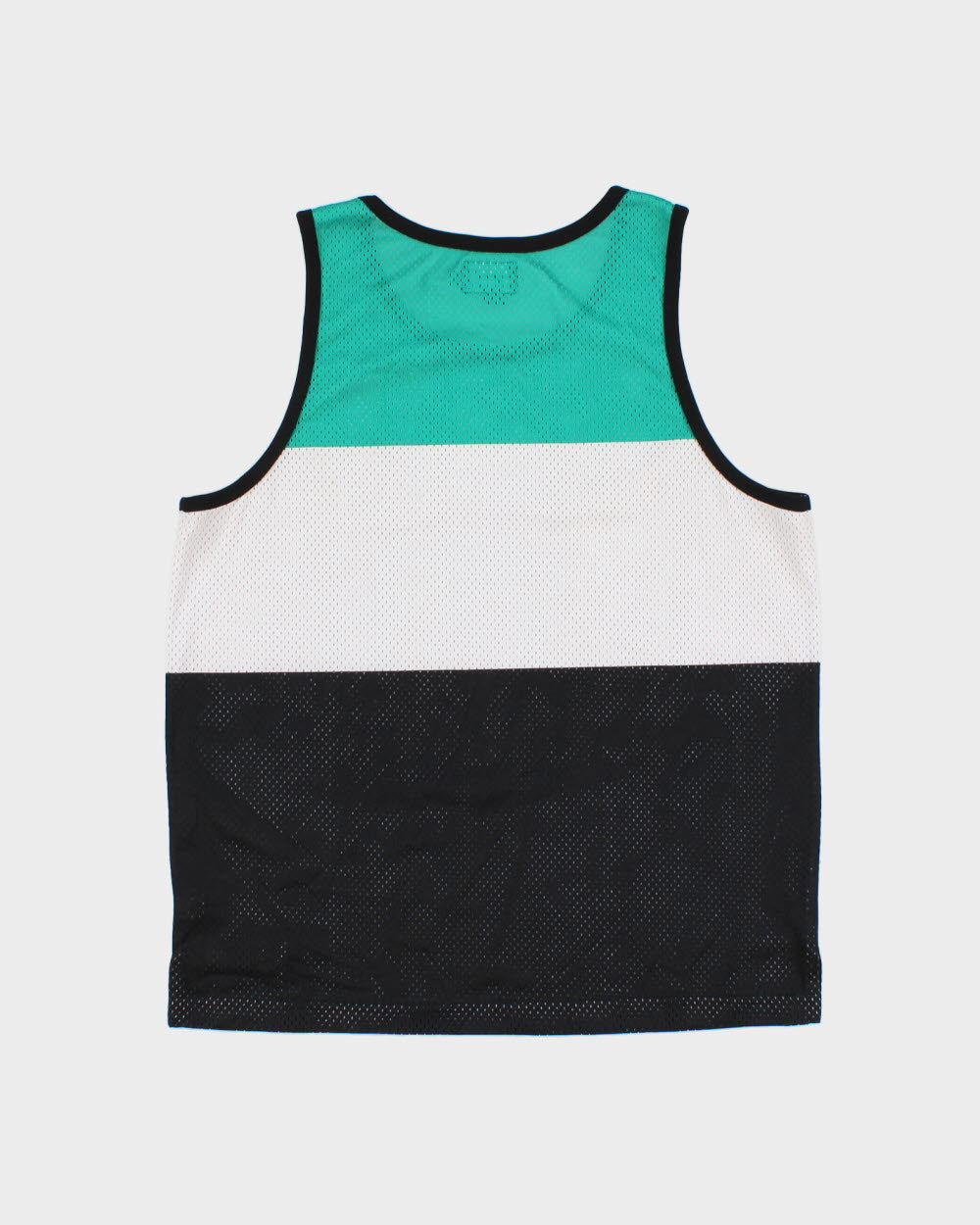 Vintage Stussy International Striped Colourblock Mesh Basketball Jersey - M