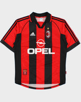 Vintage 1998-99 Adidas AC Milan FC Short Sleeve Made In Italy Home Football Shirt - M