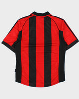 Vintage 1998-99 Adidas AC Milan FC Short Sleeve Made In Italy Home Football Shirt - M