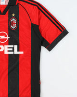Vintage 1998-99 Adidas AC Milan FC Short Sleeve Made In Italy Home Football Shirt - M