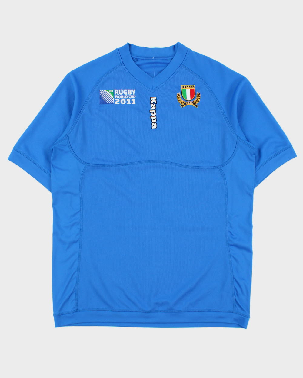 Vintage Kappa Italy Rugby 2011 World Cup Short Sleeve Home Shirt - L