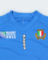 Vintage Kappa Italy Rugby 2011 World Cup Short Sleeve Home Shirt - L