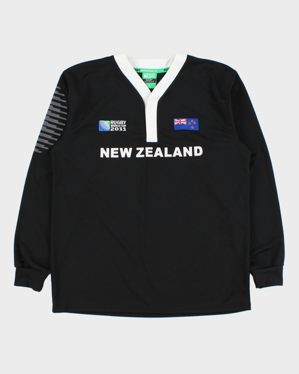 Vintage Rugby Originals New Zealand 2011 World Cup Long Sleeve Home Shirt - L