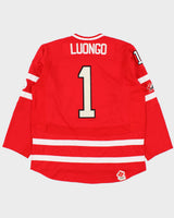 Vintage Nike Team Canada 2010 Vancouver Winter Olympics Robert Luongo #1 Long Sleeve Home Ice Hockey Jersey - L