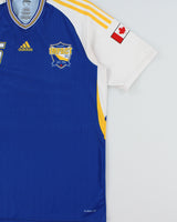 Vintage Adidas Impact FC Alberta Premier League Climalite Short Sleeve Football Shirt - M