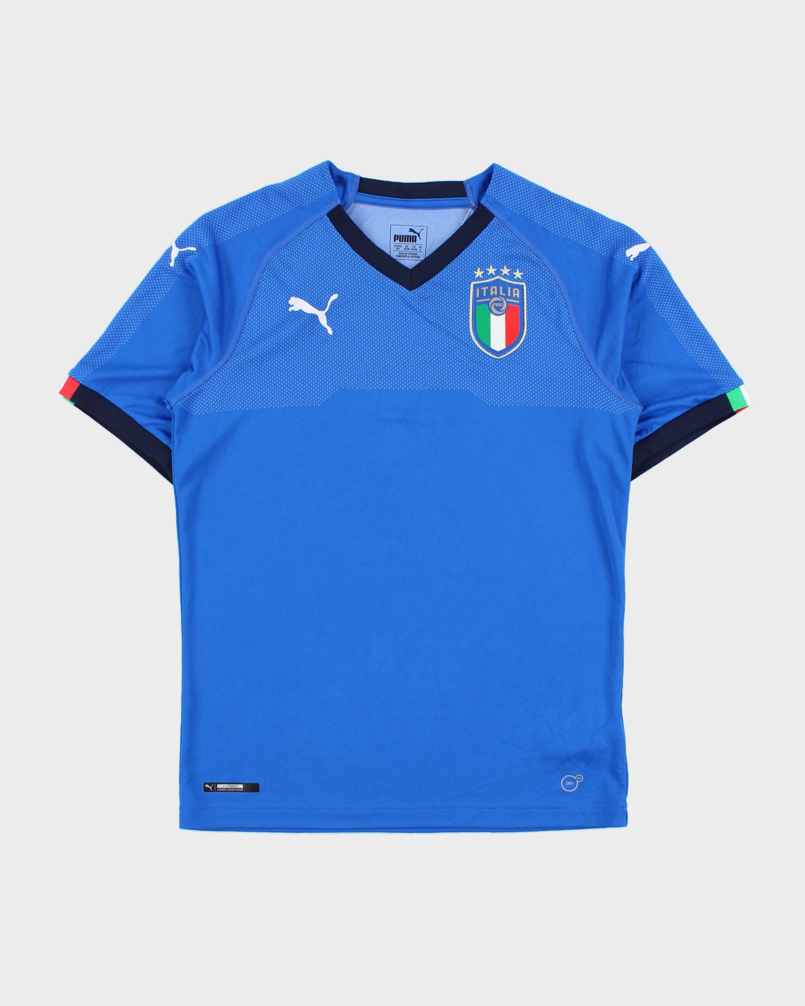 2018-19 Puma Italy Football Dry Cell Short Sleeve Home Football Shirt - S