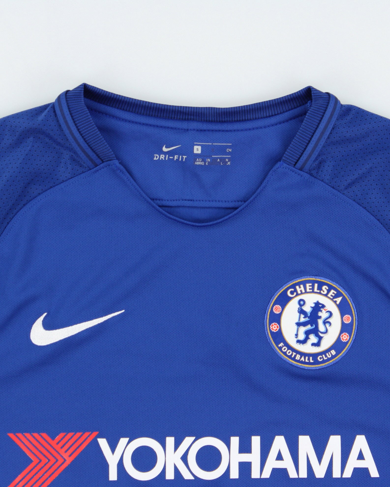 2017-18 Nike Chelsea FC Dri-Fit Short Sleeve Home Football Shirt - S