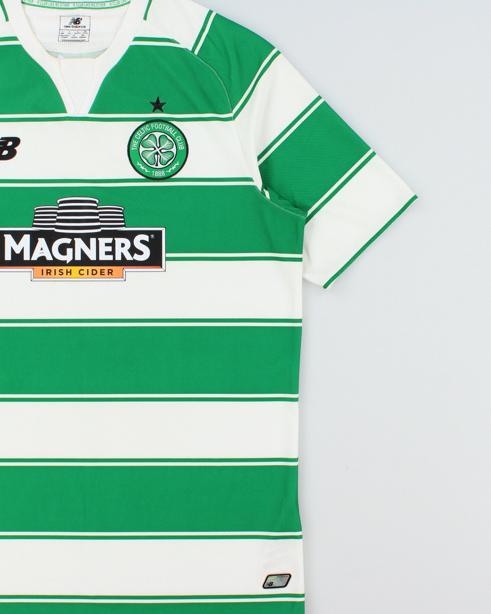 2015-16 New Balance Celtic FC Short Sleeve NB Dry Home Football Shirt - L