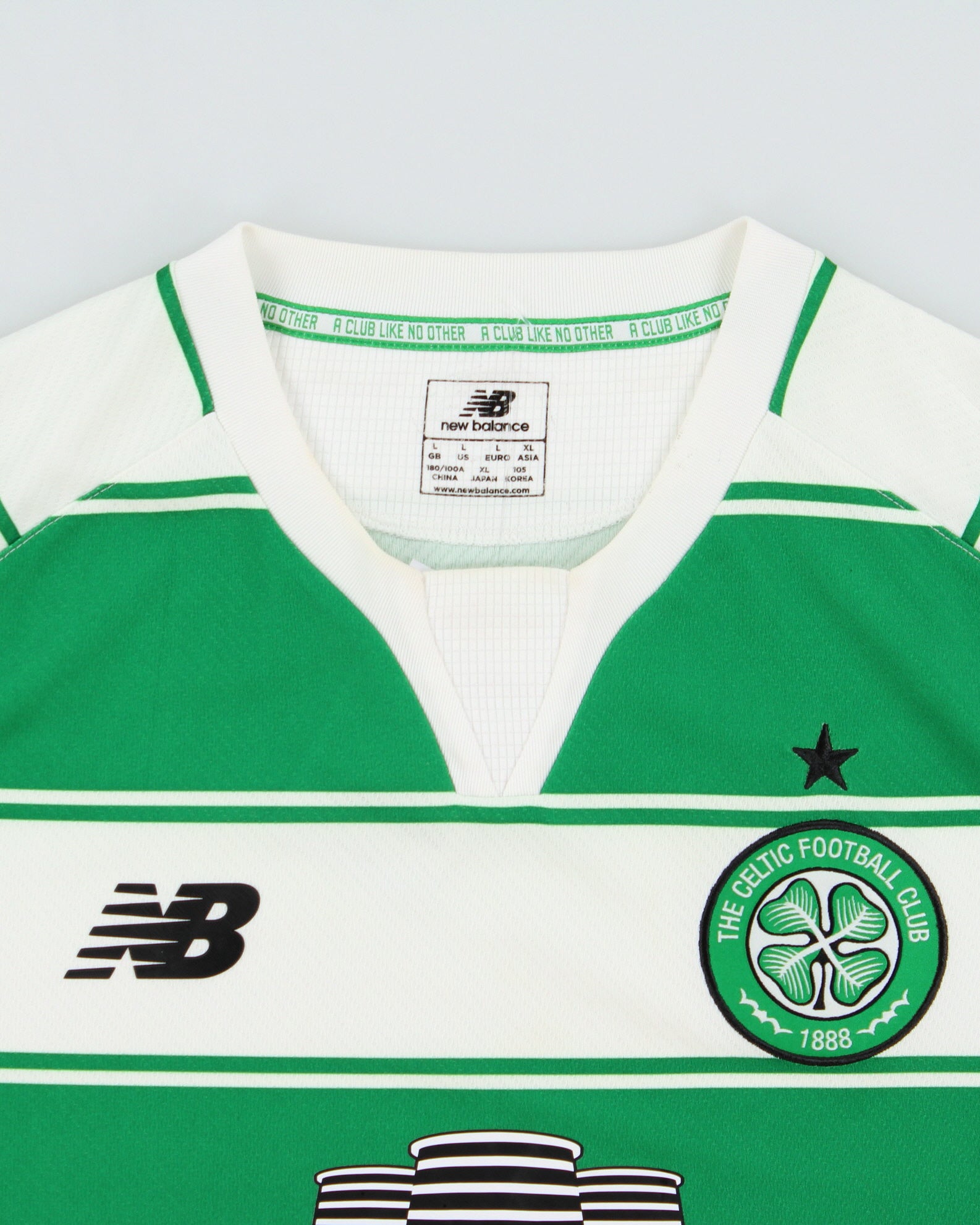 2015-16 New Balance Celtic FC Short Sleeve NB Dry Home Football Shirt - L