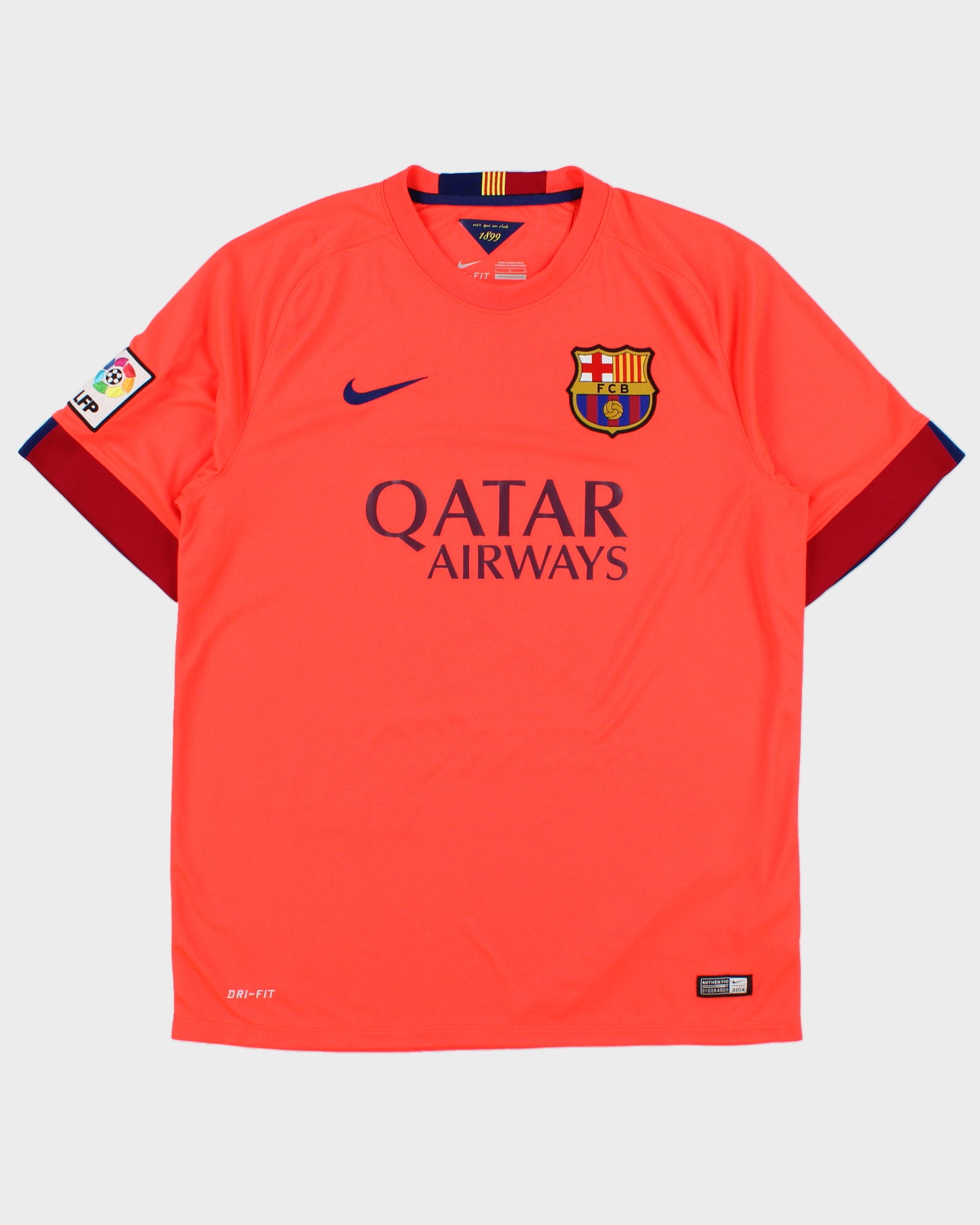 2014-15 Nike Barcelona FC Dri-Fit Short Sleeve Away Football Shirt - L