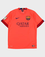 2014-15 Nike Barcelona FC Dri-Fit Short Sleeve Away Football Shirt - L