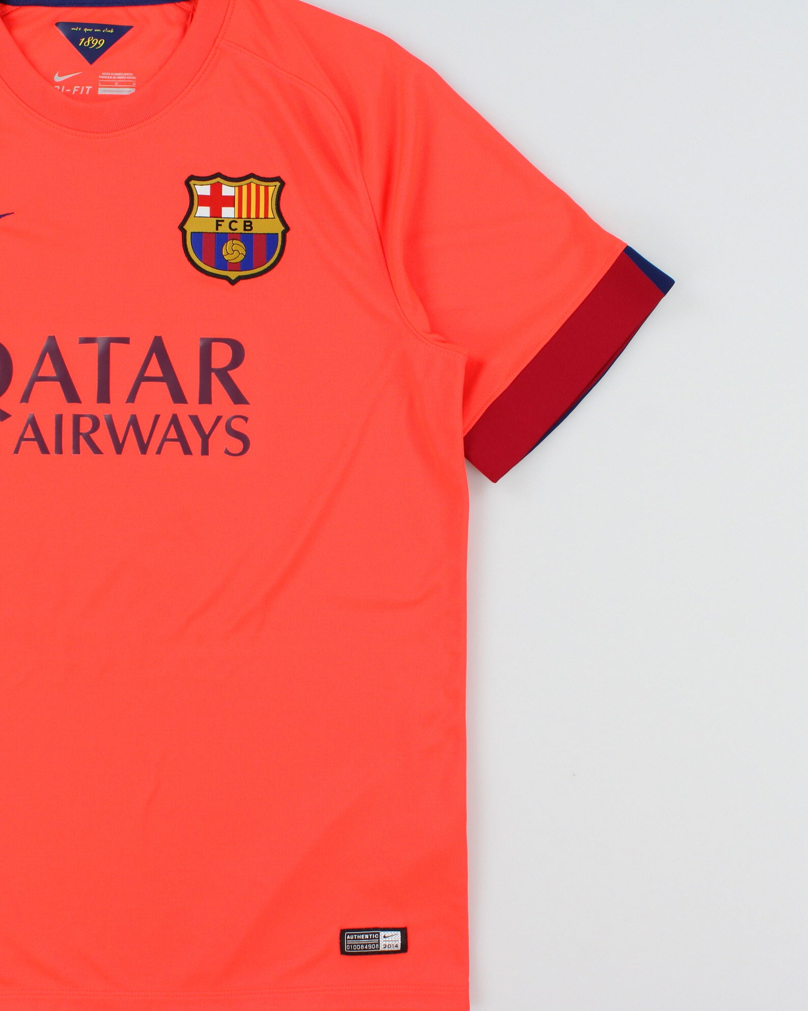 2014-15 Nike Barcelona FC Dri-Fit Short Sleeve Away Football Shirt - L