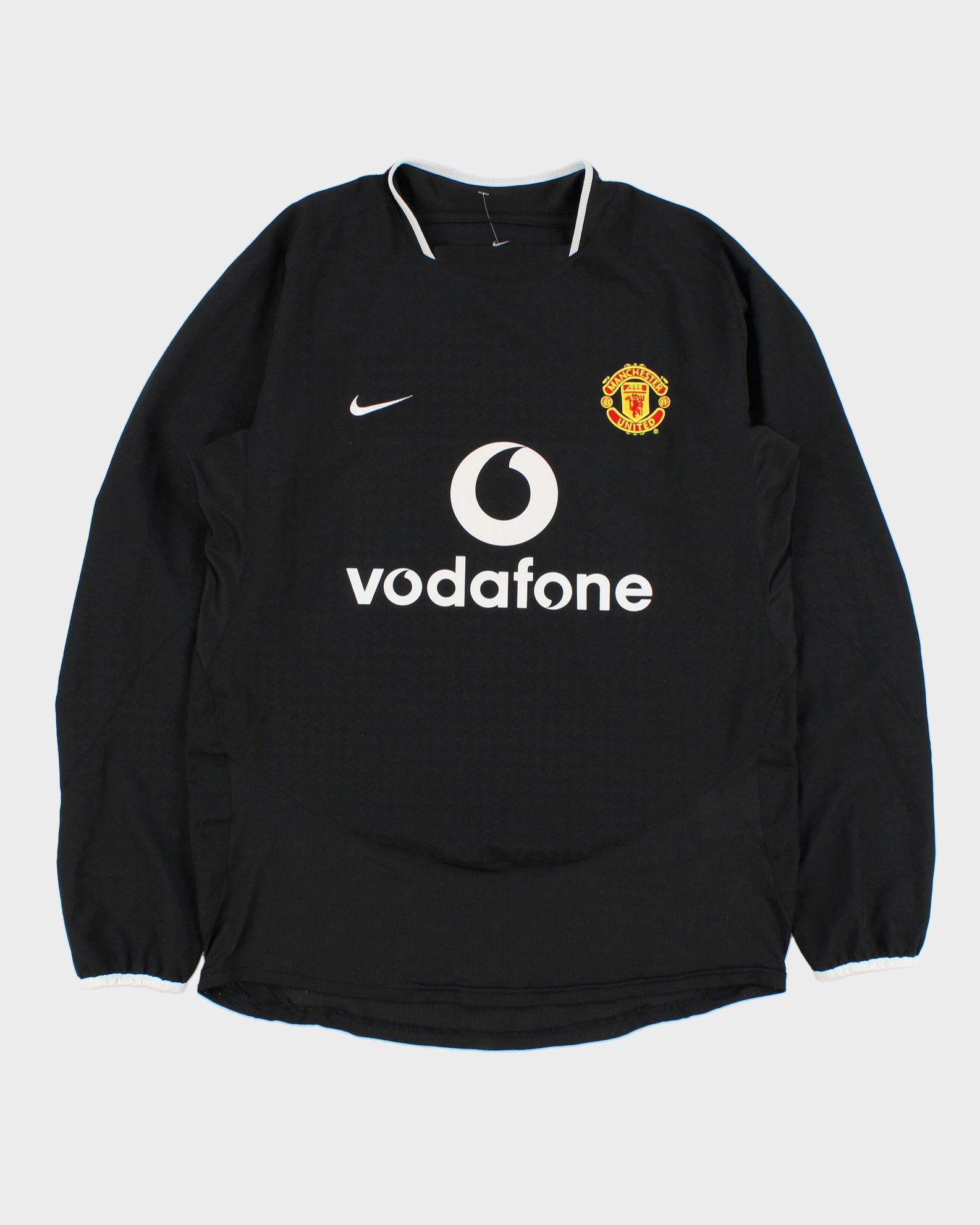 2003-04 Nike Manchester United FC Ronaldo #7 Long Sleeve Away Football Shirt - M